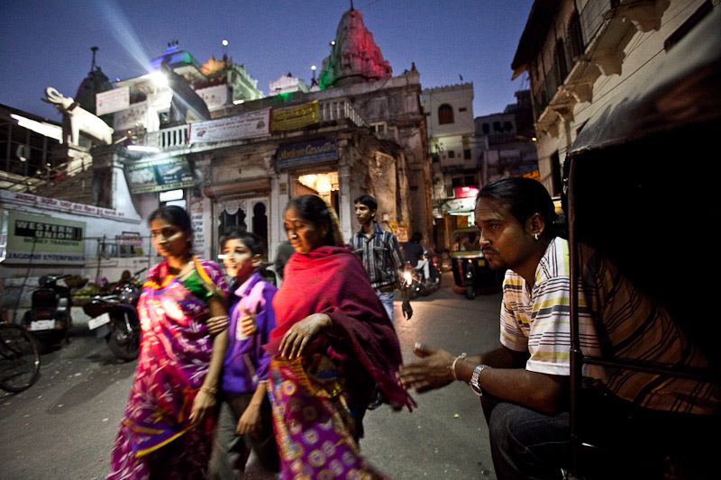 Baba Lokesh, 27, waits for customers right in the heart of Udaipur's Old City.